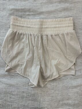 all in motion Cream High-Waist Athletic Shorts